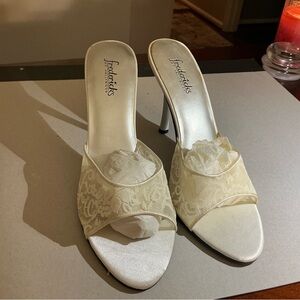 Fredericks lace high heel slippers